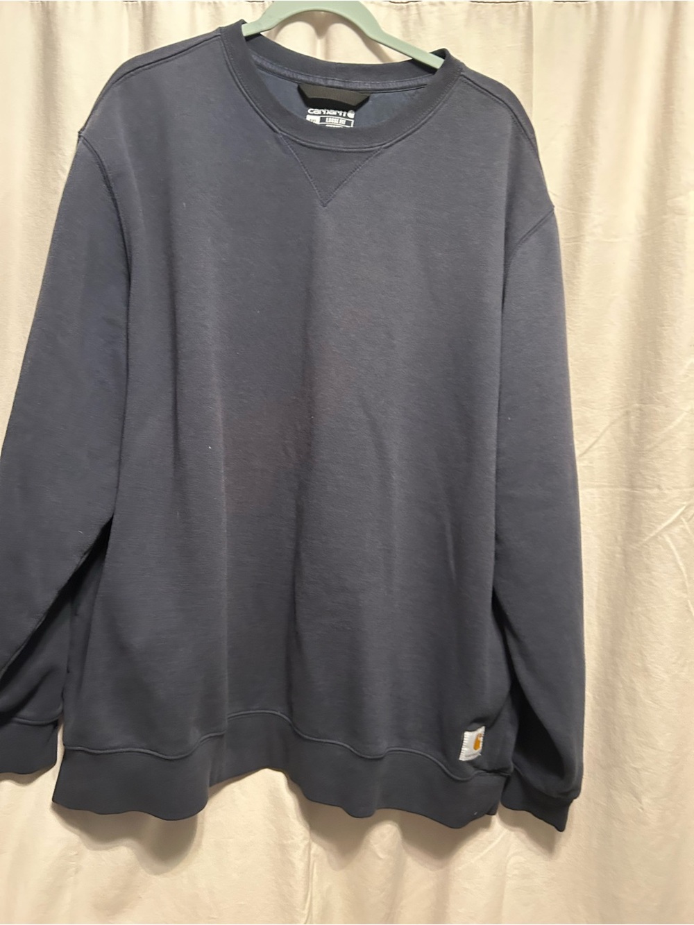 Carhartt Men's Dark Navy Crewneck Pullover Sweatshirt